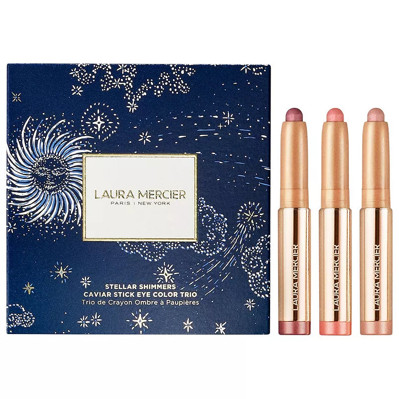 Laura Mercier Stellar Shimmer Caviar Stick Eye Color Trio $51 Value