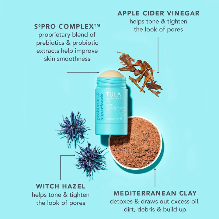 TULA Skincare Claycation™ Detoxing & Toning Face Mask Stick