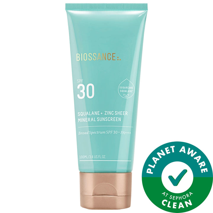 Biossance Squalane + Zinc Sheer Mineral Sunscreen SPF30