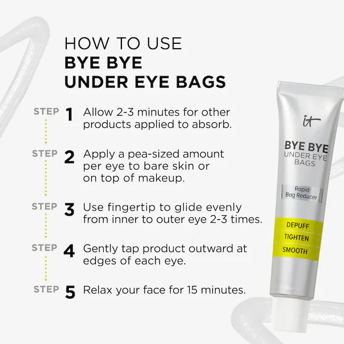 IT Cosmetics Bye Bye Under Eye Bags - Daytime Treatment for Eye Bags, Puffiness and Crepey Skin