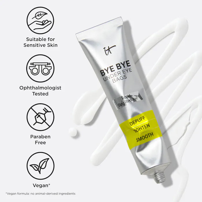 IT Cosmetics Bye Bye Under Eye Bags - Daytime Treatment for Eye Bags, Puffiness and Crepey Skin