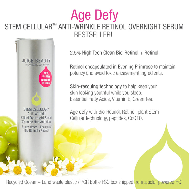 Juice Beauty Stem Cellular Anti-Wrinkle Retinol Overnight Serum 30ml