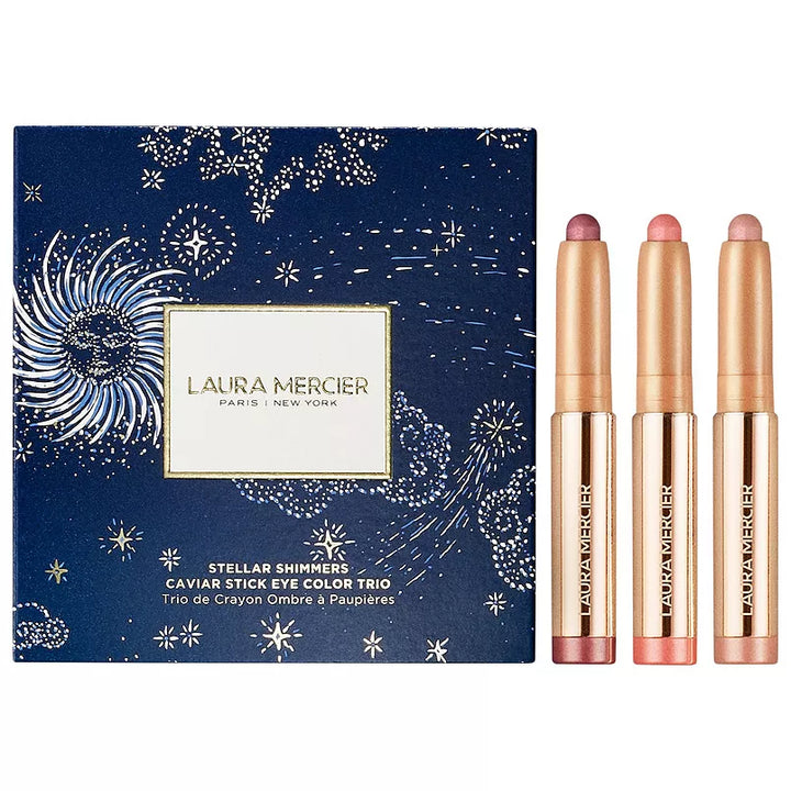 Laura Mercier Stellar Shimmer Caviar Stick Eye Color Trio $51 Value