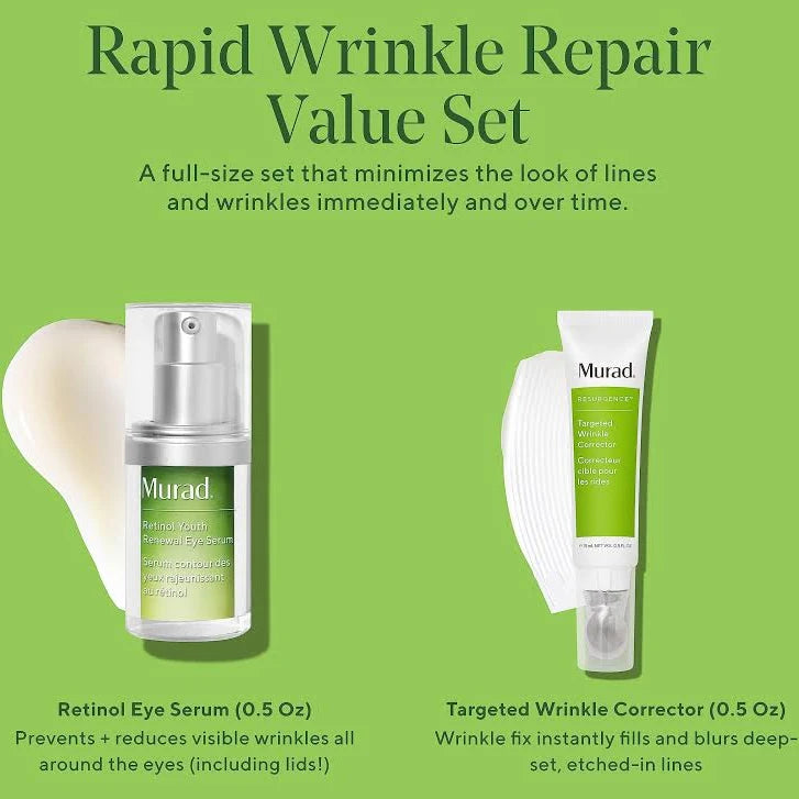 Murad Rapid Wrinkle Repair Set Retinol Youth Eye Serum & Targeted Wrinkle Corrector