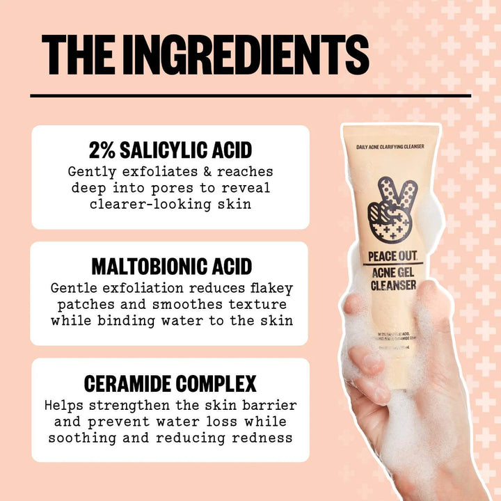 Peace Out 2% Salicylic Acid Acne Gel Cleanser