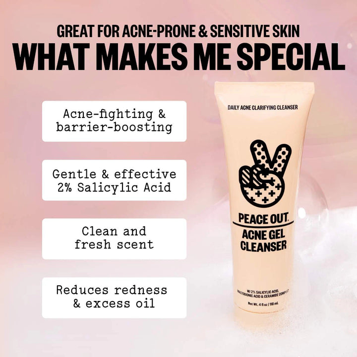 Peace Out 2% Salicylic Acid Acne Gel Cleanser