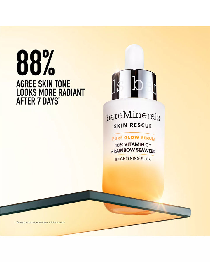 bareMinerals Skin Rescue Pure Glow Serum With 10% Vitamin C Complex And Rainbow Seaweed