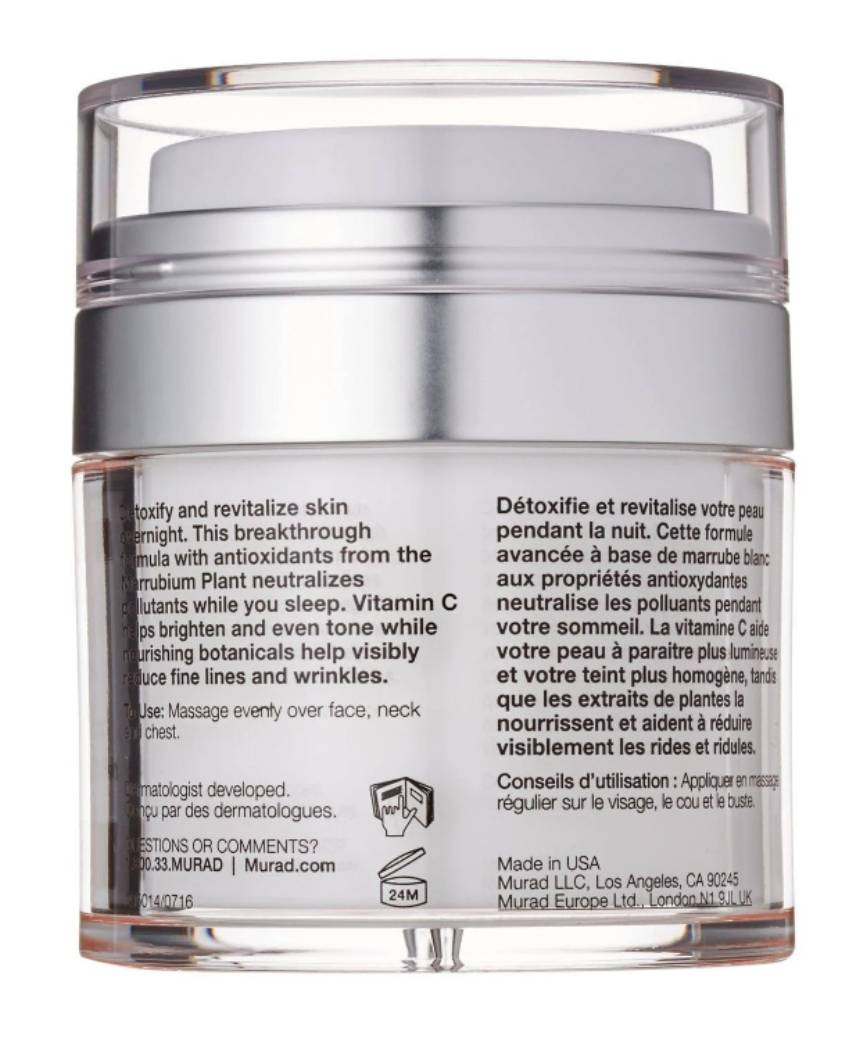 Murad City Skin Overnight Detox Moisturizer - 1.7 oz jar