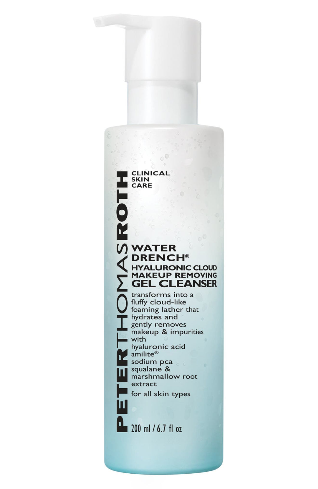 Peter Thomas Roth Water Drench Hyaluronic Cloud Makeup Removing Gel Cleanser 6.7 oz